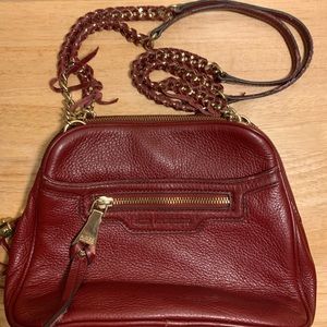 Red leather amiee kestenberg purse